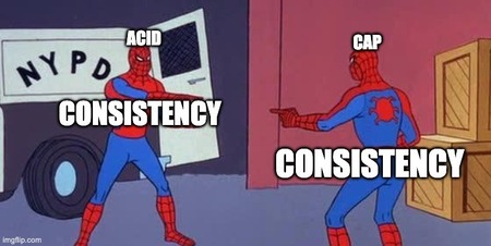 Consistency in ACID vs Consistency in CAP